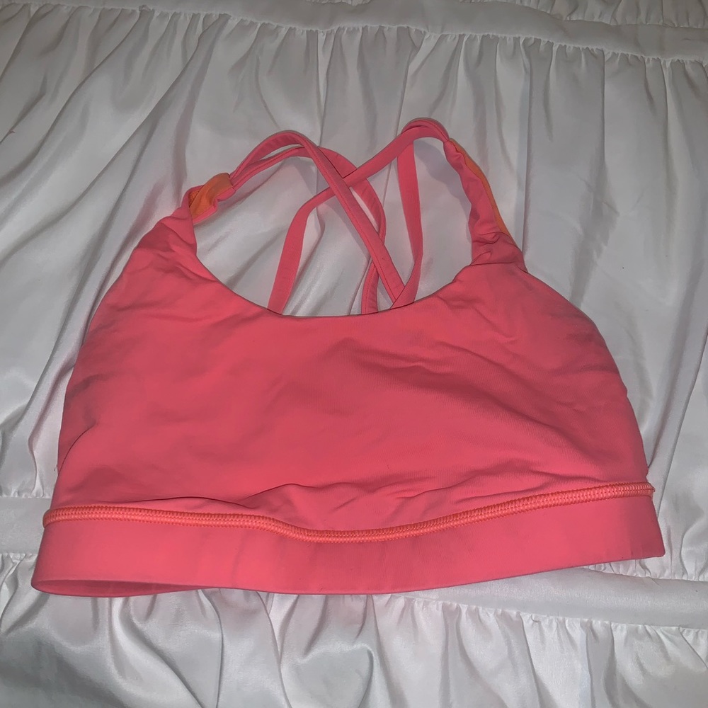 Lululemon Neon Orange Energy Bra